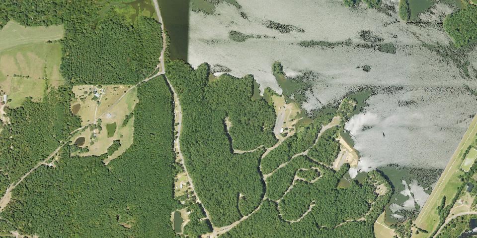 Real aerial photograph at Lake Lincoln State Park