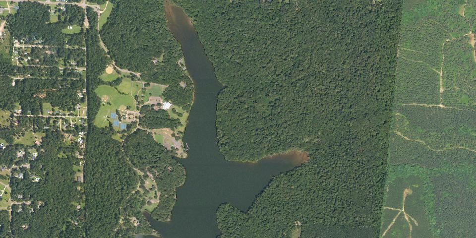 Real aerial photograph at Lake Lowndes State Park