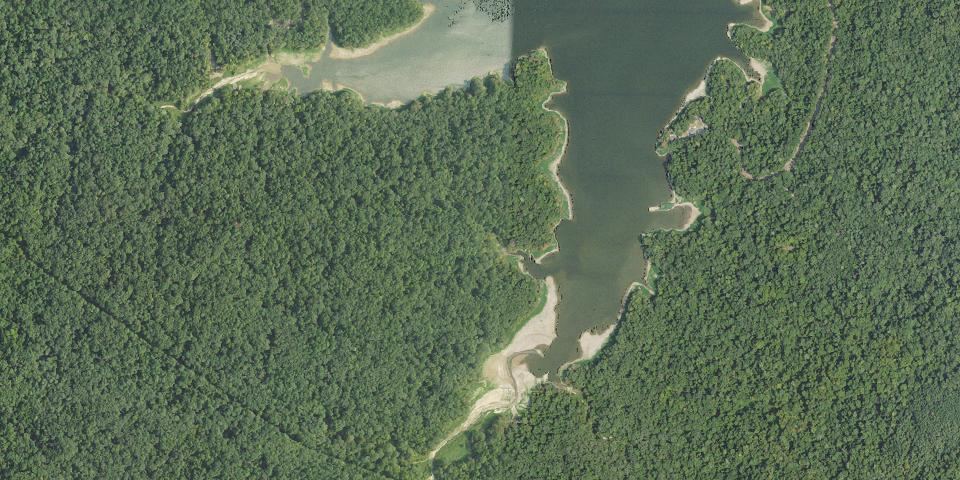 Real aerial photograph at Bob M. Dearing Natchez State Park