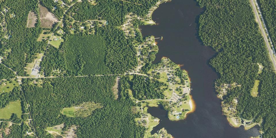 Real aerial photograph at Paul B. Johnson State Park
