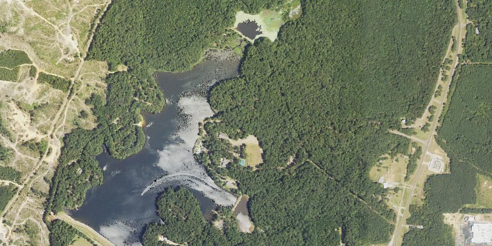 Real aerial photograph at Roosevelt State Park