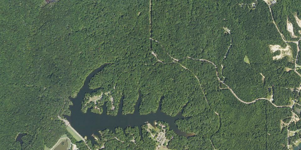 Real aerial photograph at Tombigbee State Park